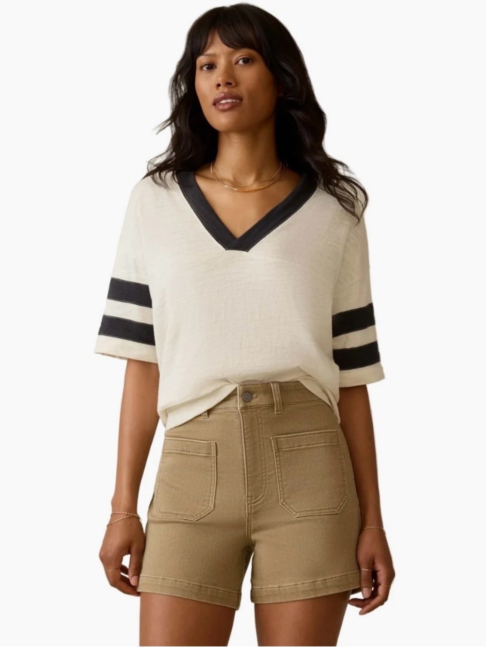 Faherty sunwashed slub varsity t